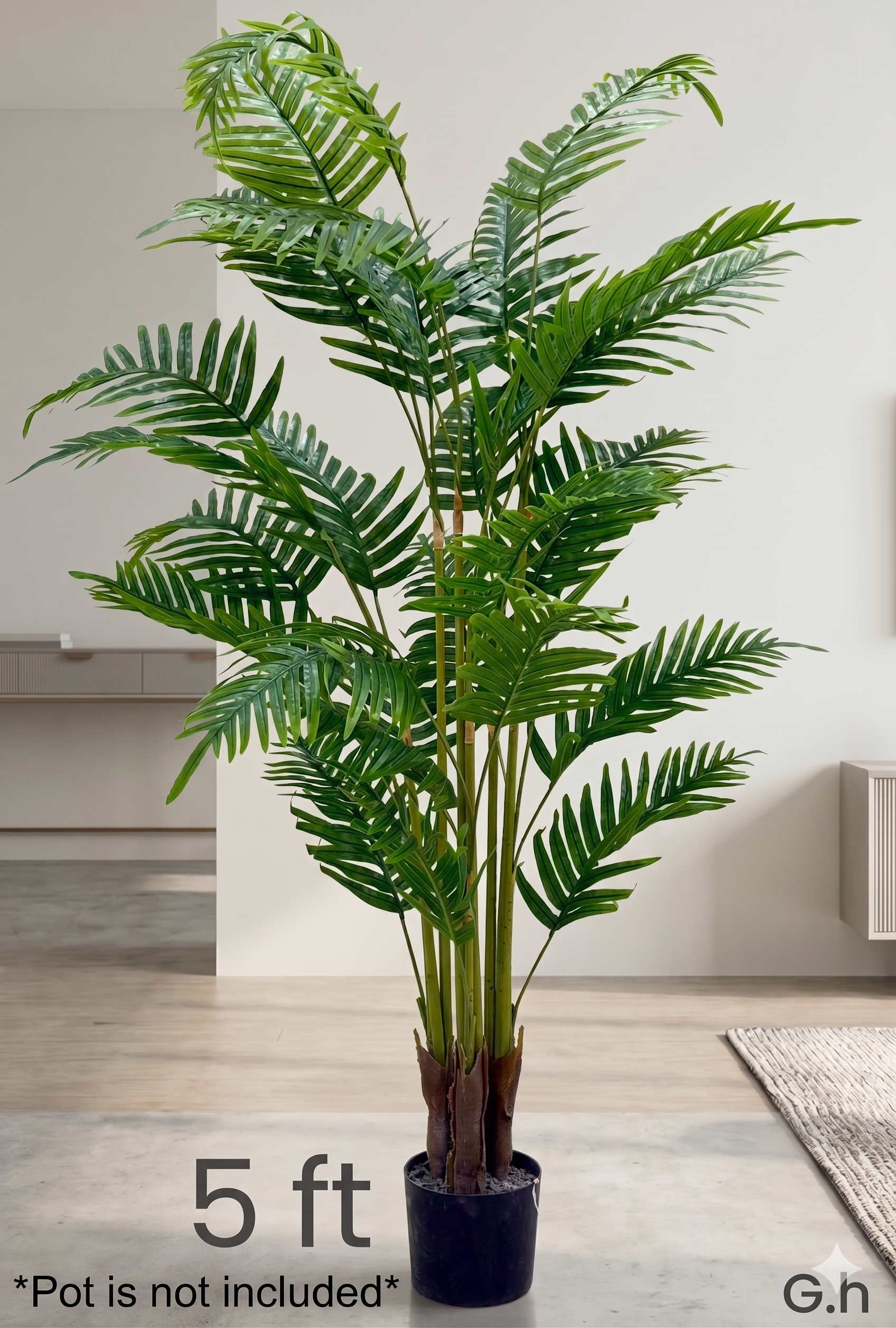 5ft Premium Artificial Areca Palm Tree for Home Decor by Devicrafts".