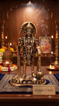 Premium Panchdhatu Hanuman Ji Idol | Super Fine Finish 5-Inch Bajrangbali Murti by Devicrafts