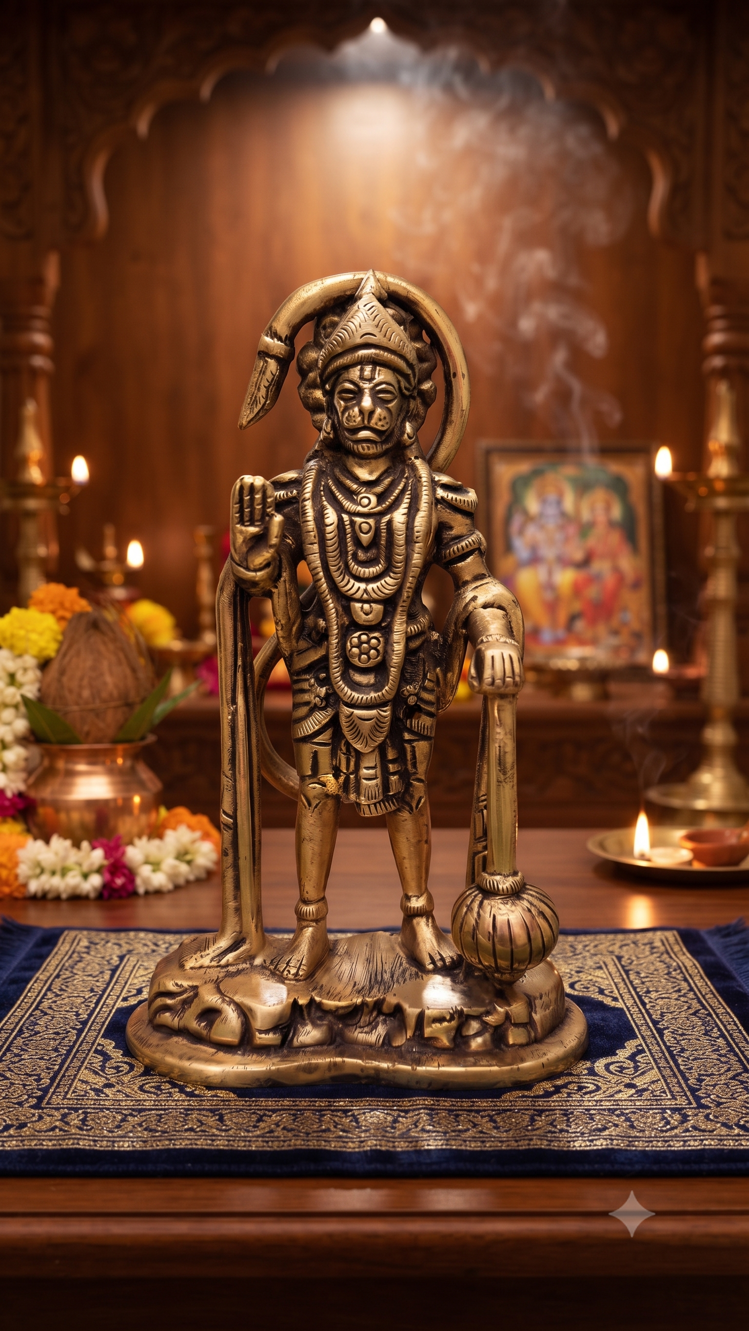 Premium Panchdhatu Hanuman Ji Idol | Super Fine Finish 5-Inch Bajrangbali Murti by Devicrafts