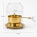 Pure Brass Akhand Deep Oil Lamp with Borosilicate Glass Cover