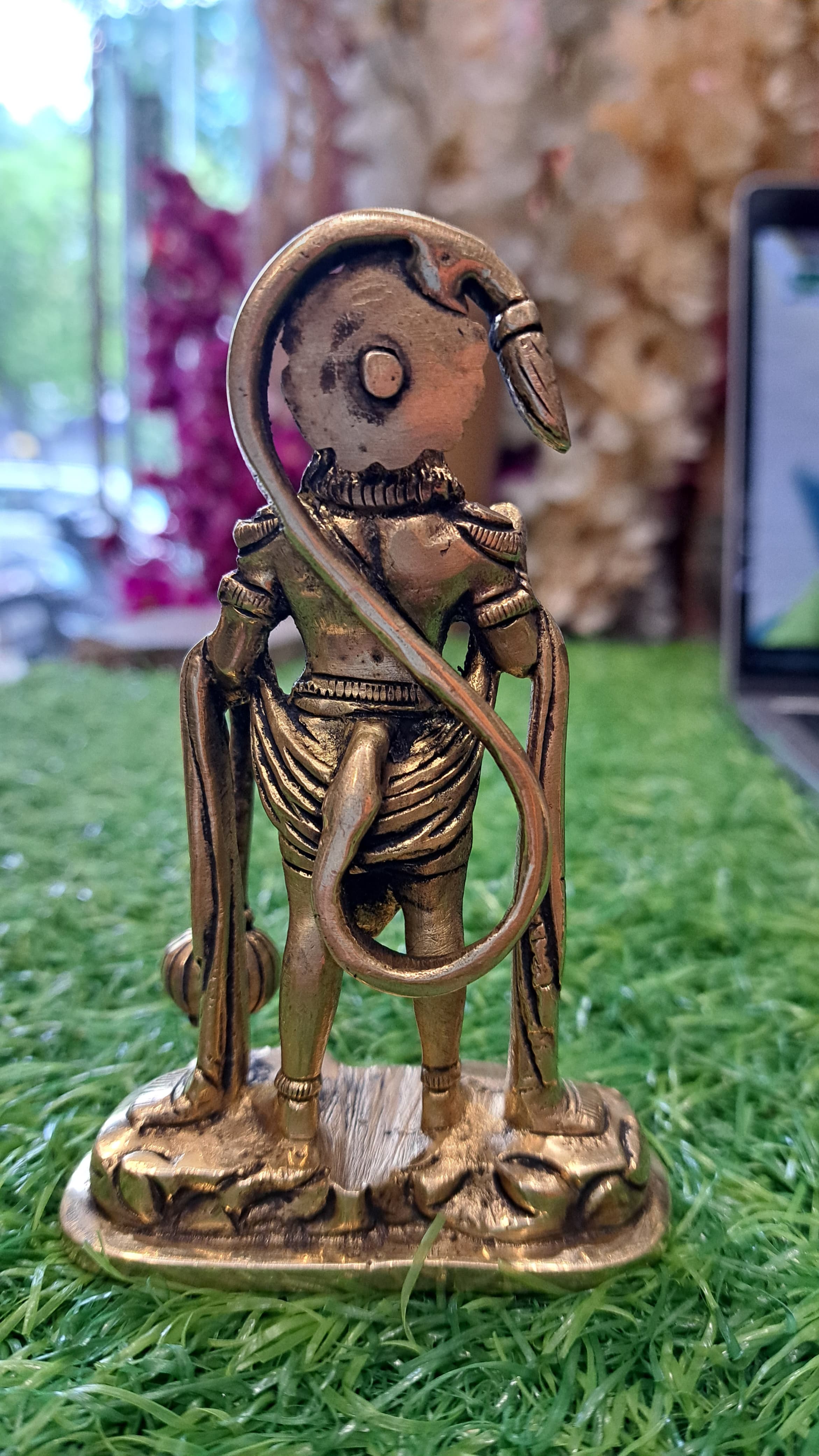 Premium Panchdhatu Hanuman Ji Idol | Super Fine Finish 5-Inch Bajrangbali Murti by Devicrafts