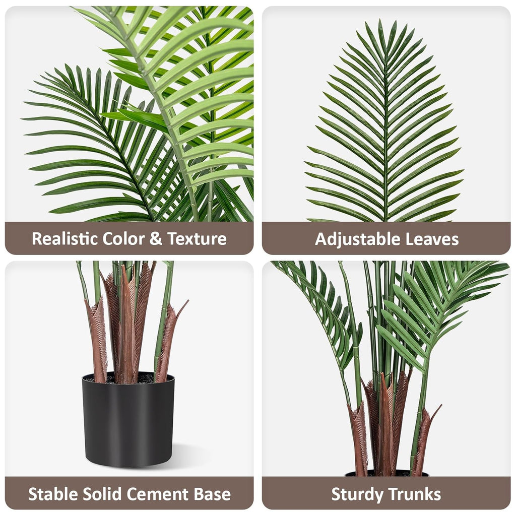 Premium 5ft Artificial Areca Palm Tree - 30 Leaves